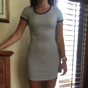 Black and white stripe dress